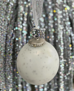 Snowball Hanging Ornament 3.5in