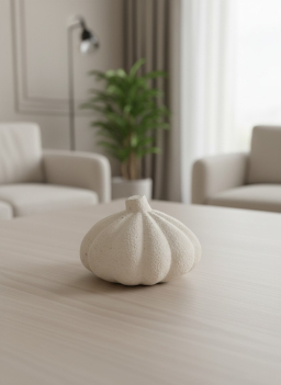 Ivory Fields Paper Mache Pumpkin 7x7x5in
