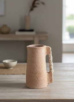 Farmhouse Clay Paper Mache Jug 7x6x11in