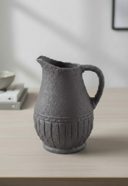 Cottage Hearth Paper Mache Pitcher 7x6x10in