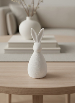 Slendor Paper Mache Bunny 3x4x8in