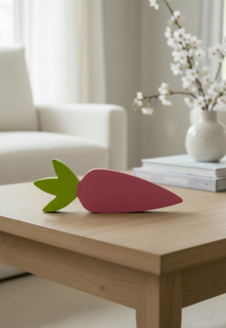 Wooden Carrot 6x3in