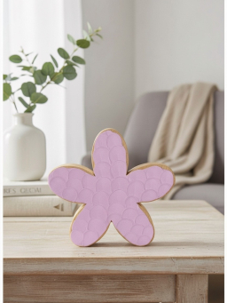 Lavender Wooden Flower 6x5in