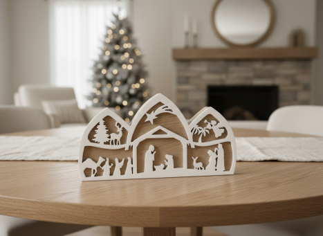 Holy Night Silhoutte 13.5x7in