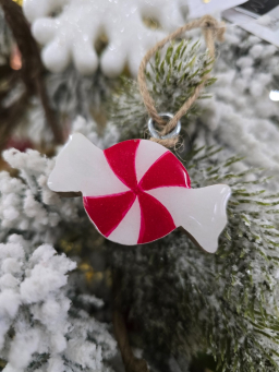 Sweet Peppermint Ornament 2x1in
