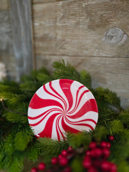 Medium Candy Candle Plate 6x6in