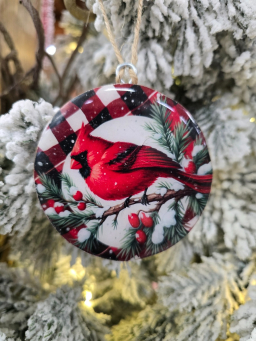 Perched Cardinal 3x3in