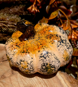 Cider Glow Pumpkin 4x3x2in