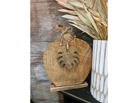 Pumpkin Stand with a Leaf 15x10.75in