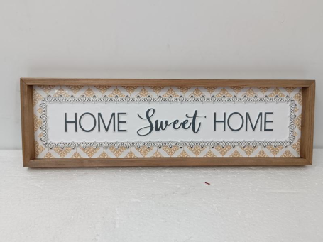 Home Sweet Home Metal Sign 20x6in