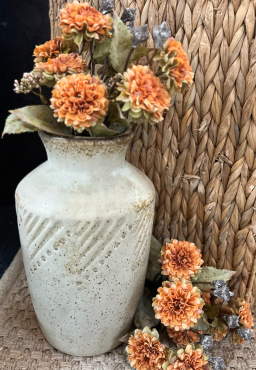 Orange Button Mum