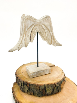 Angel Wings on a Wooden Stand 10in