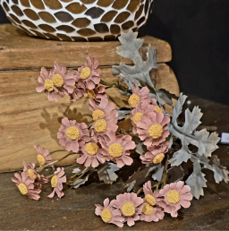 Dusty Rose Chamomile Stem 10in