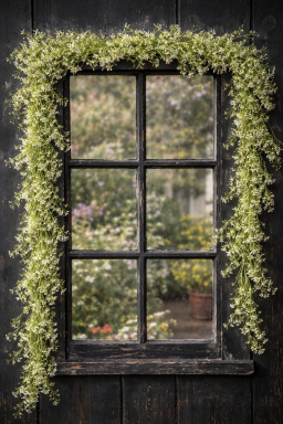 White Rice Flower Garland 67in