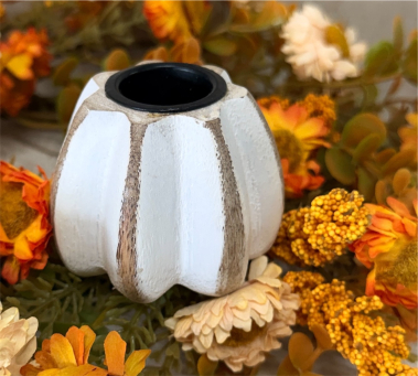 Pumpkin Taper Holder 2x2.6in