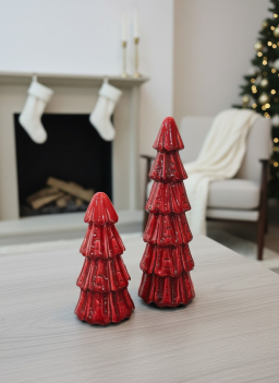 Large Red Wooden Tree 9x3in