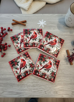 Cardinal Coasters 4x4in