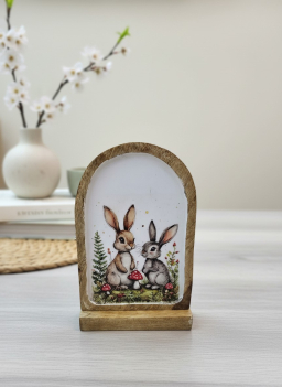 Meadow Bunny Plaque  8x5in