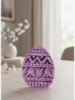 Purple Designer Egg 4x2in