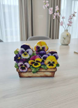 Basket of Flower Plaque 7x6in