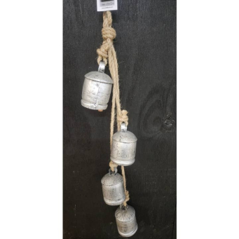Silver Vintage Bell Bunch 29in
