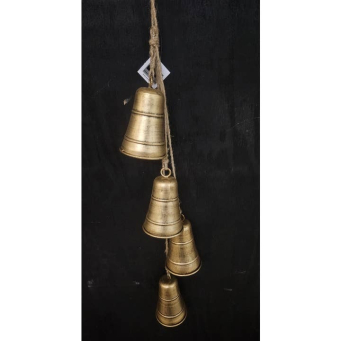 Gold Timeworn Tinkle Bells Bunch 30in
