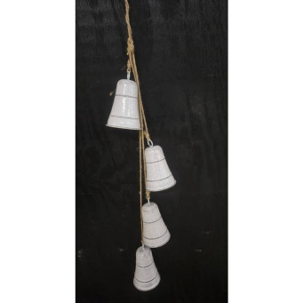 White Timeworn Tinkle Bells Bunch 30in