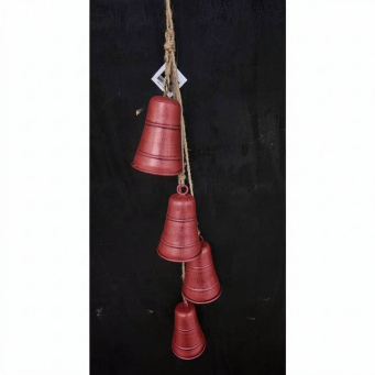 Red Timeworn Tinkle Bells Bunch 30in