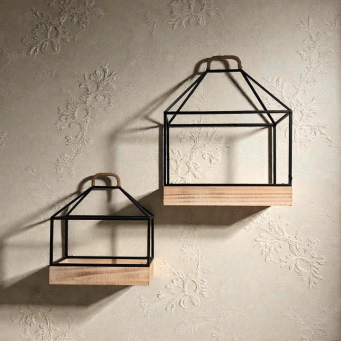 Cottage Lanterns Set of 2 19in and 14inH