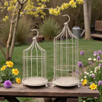 Tweety Cage Set of 2 26in and 17inH