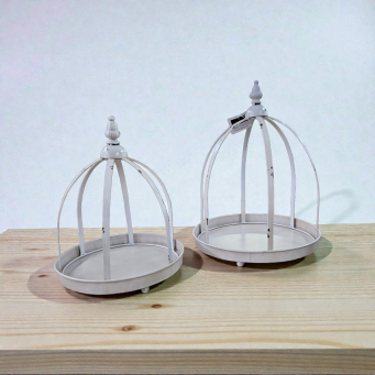 Harbor Hill Bird Cage Lanterns Set of 2 15.5in and 12.5inH