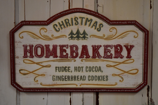 Christmas Bakery Wood Sign 20x12in