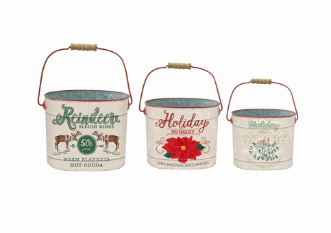 Reindeer Buckets 9in, 8in and 6in