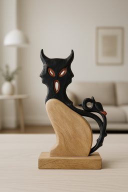 Small Scary Cat 8x11.25