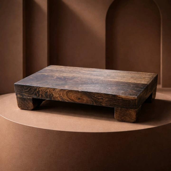 Dark Wooden Riser 12x8x2.5in