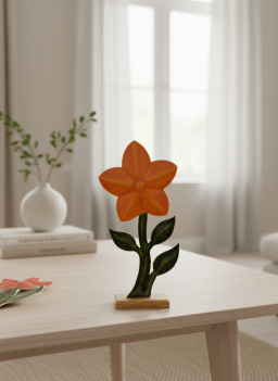 Sunset Petal Wooden Flower 12x5in