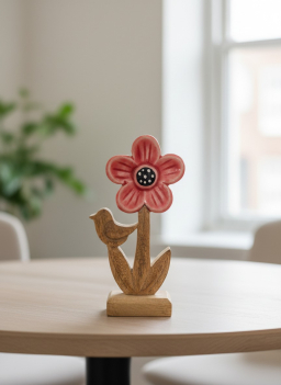 Songbird Garden Bloom Wooden Flower 8x4in