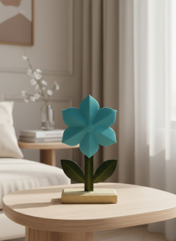 Sky Meadow Bloom Wooden Flower 8x4in