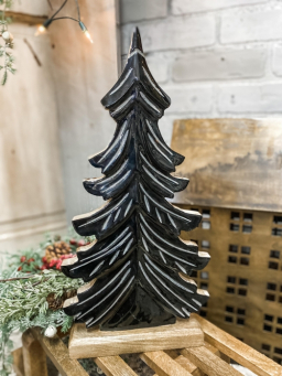 Black & Silver Wooden Tree 9x20in