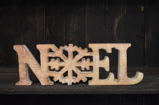 Noel Wooden Sign 15.5x5in