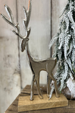 Whimsical Aluminum Deer 8x15in