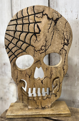 Crackle Skull 9x15.5in