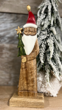 Small Santa With Tree 12x3in