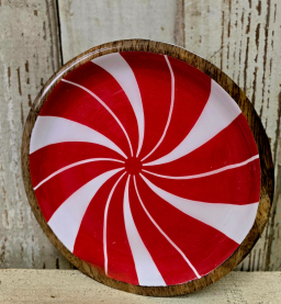 Candy Cane Mini Platter 6in