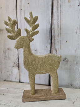 Golden Shimmer Deer 8x14in