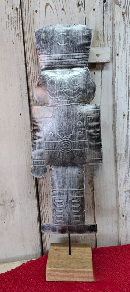 Etched Metal Nutcracker 8x27in