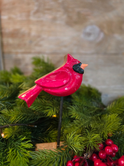 Cardinal on Stand 7.5x5in