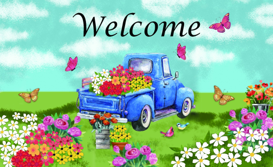 Blue Spring Truck Floor Mat