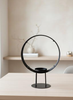 Large Modern Orbit Candle Holder 11x15in
