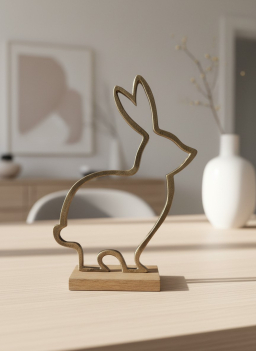 Hollow Silver Bunny 5x12in